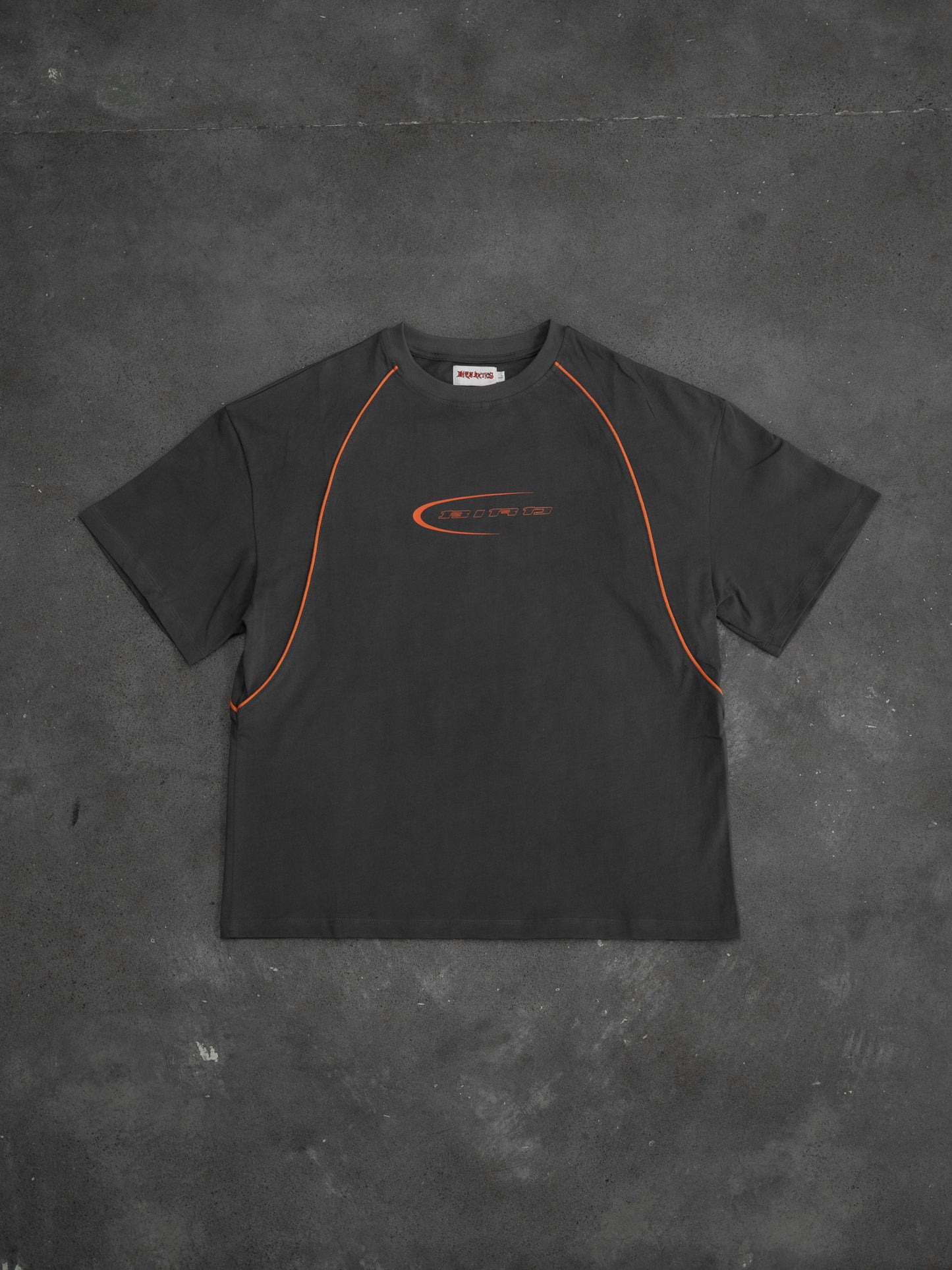 Dark Grey n orange tee