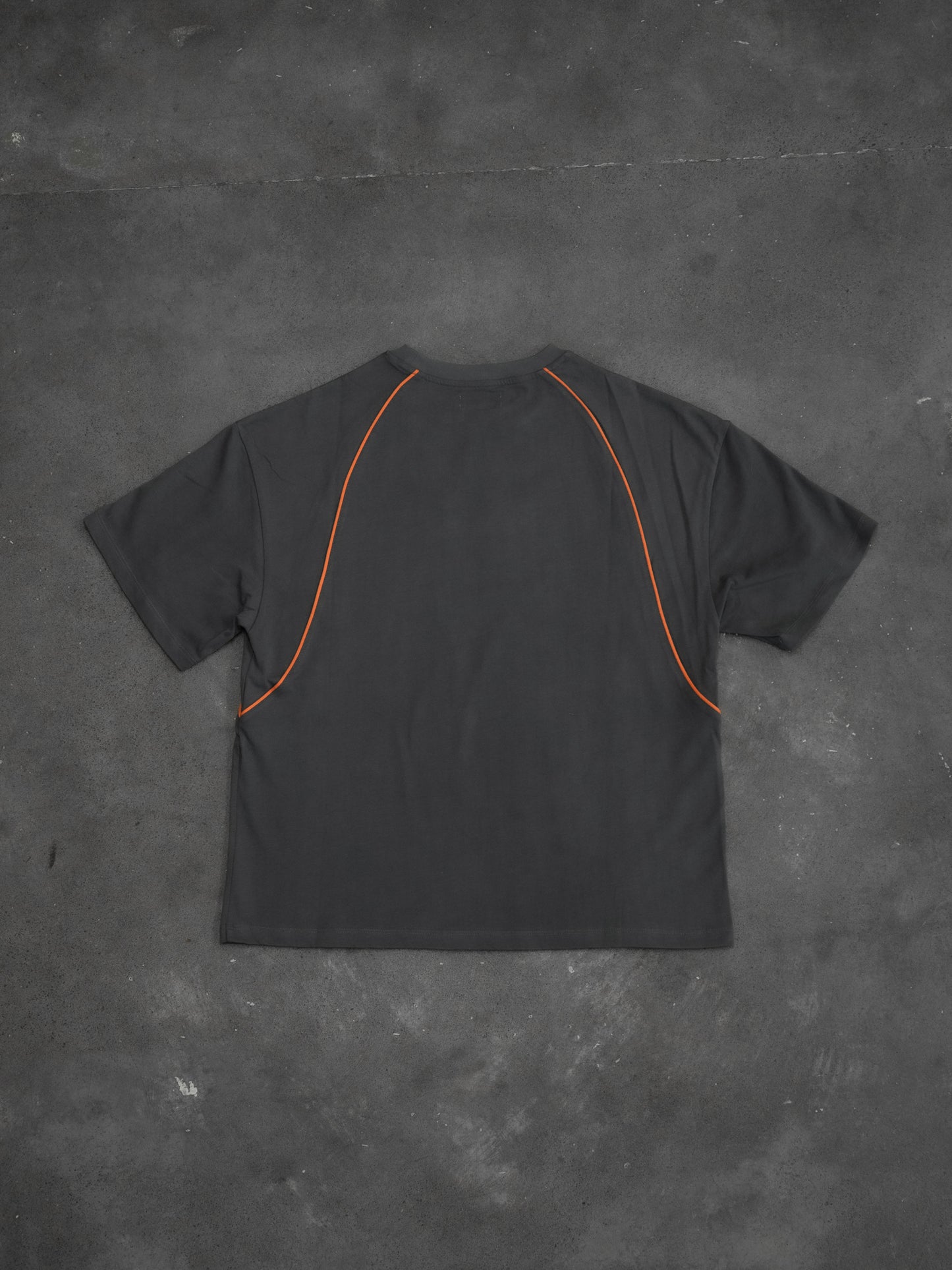 Dark Grey n orange tee