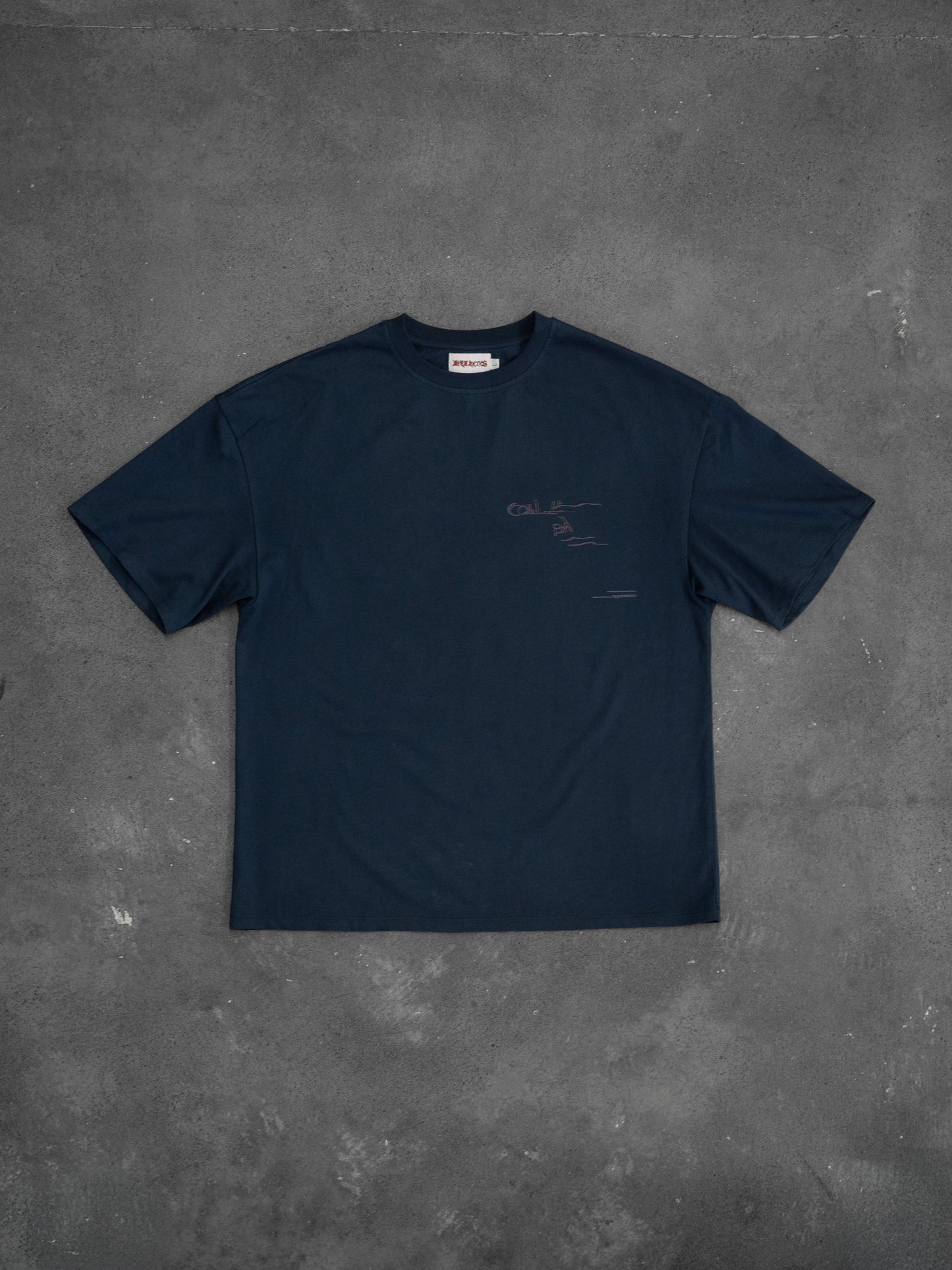 3D Navy tee