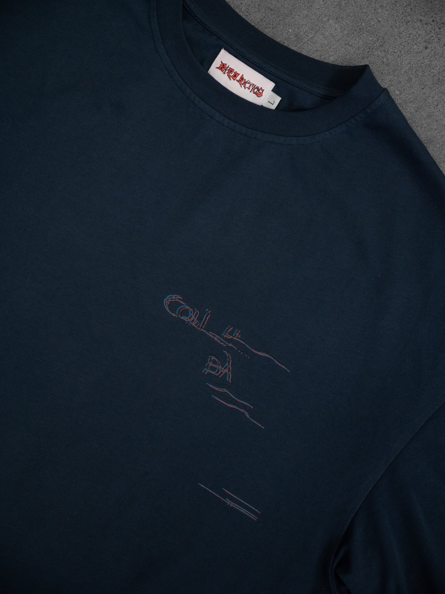 3D Navy tee